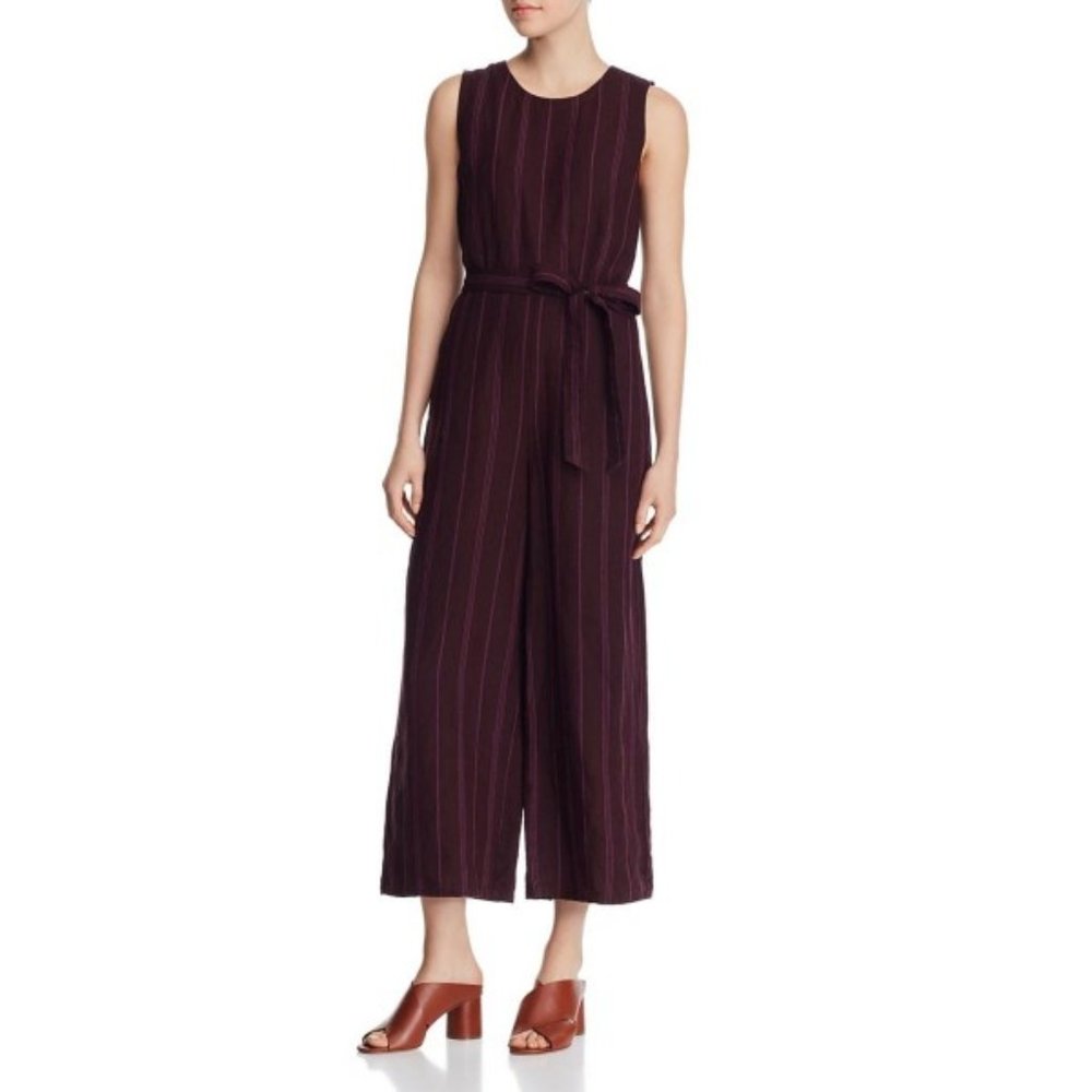 Eileen Fisher  Jumpsuit Organic Linen Striped